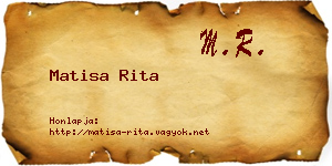 Matisa Rita névjegykártya