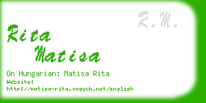 rita matisa business card